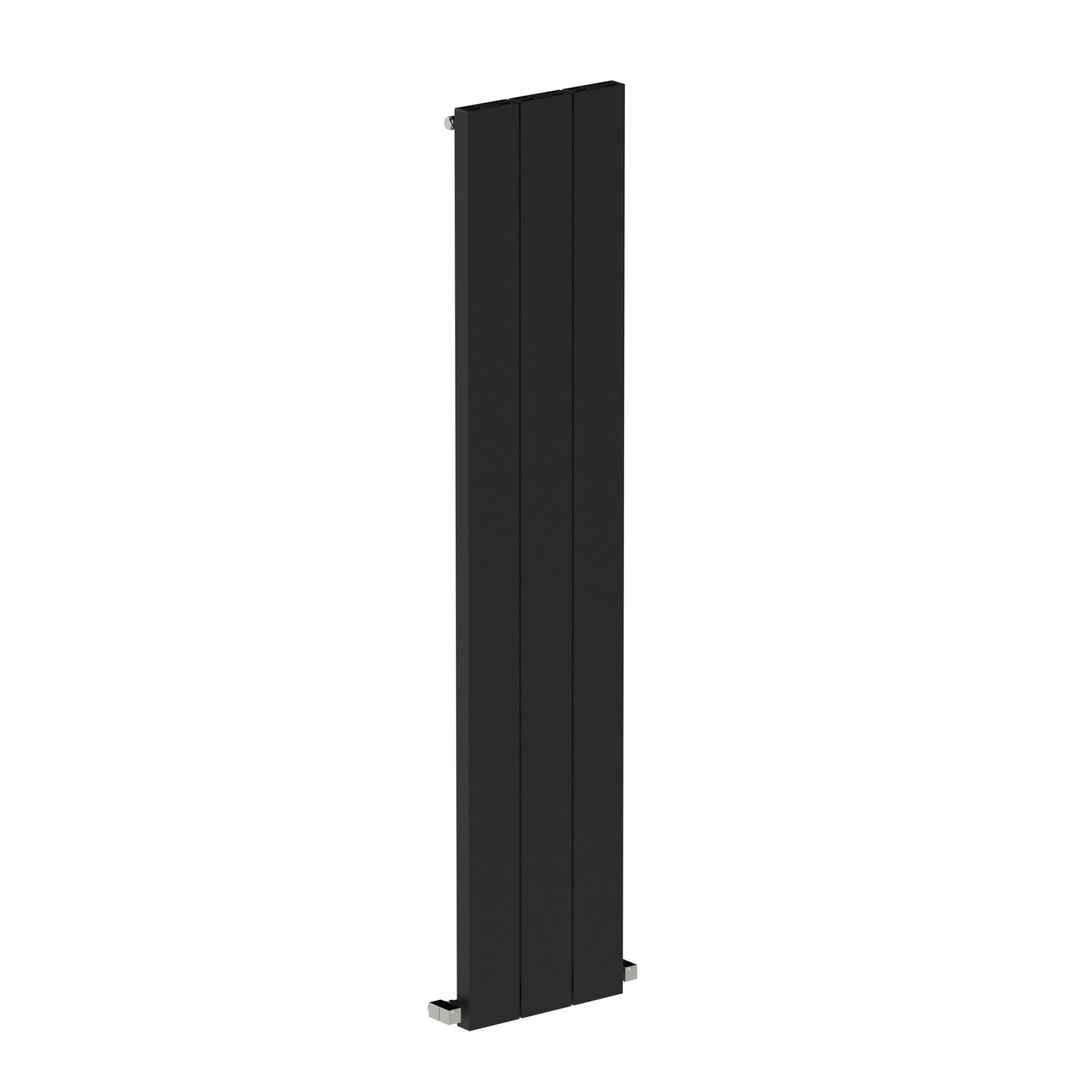 Carisa Elvino Vertikaler Aluminium-Heizkörper, modernes Design, Schwarz