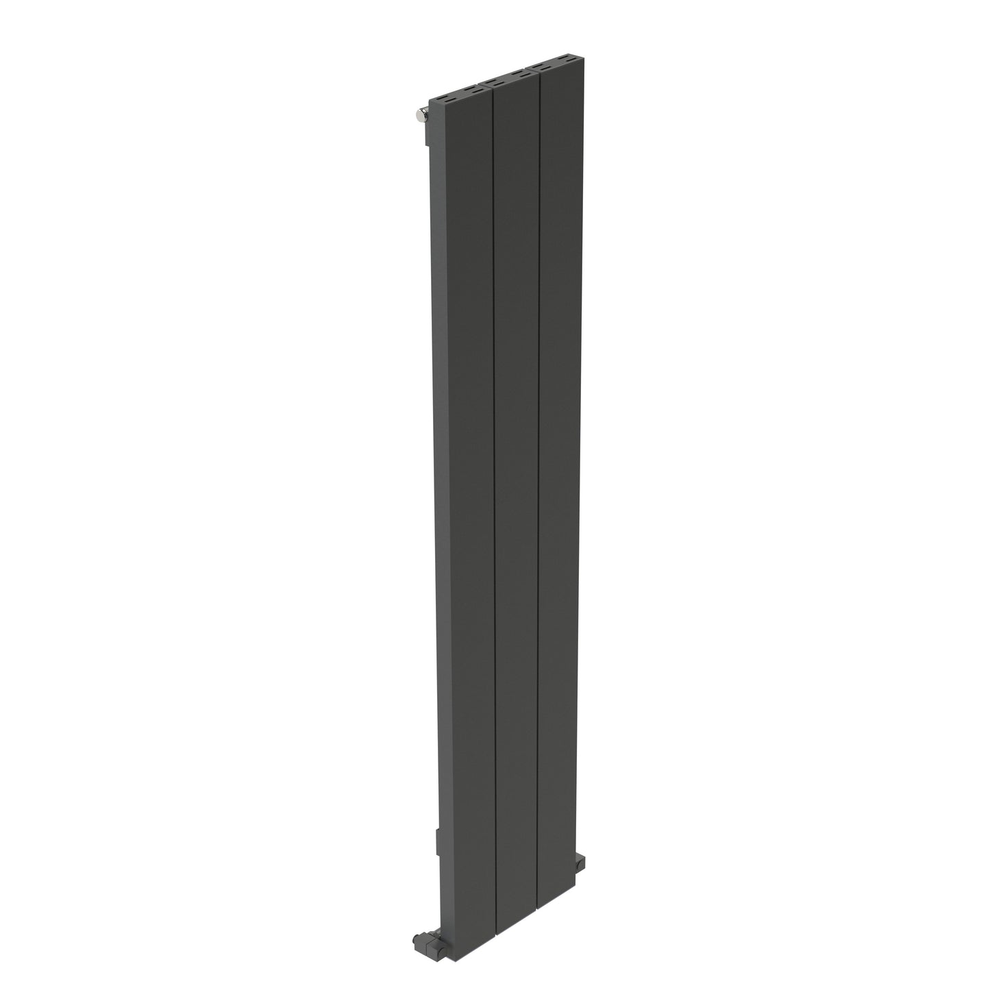 Carisa Elvino Vertikaler Aluminium-Heizkörper, modernes Design, dunkelgrau