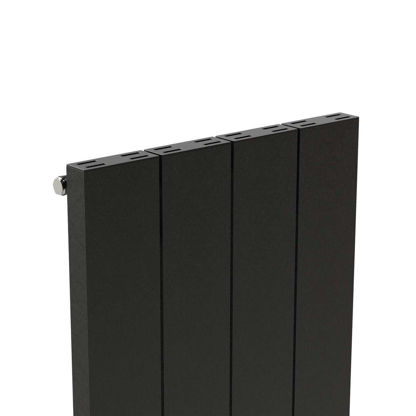 Carisa Elvino Vertikaler Aluminium-Heizkörper, modernes Design, Schwarz