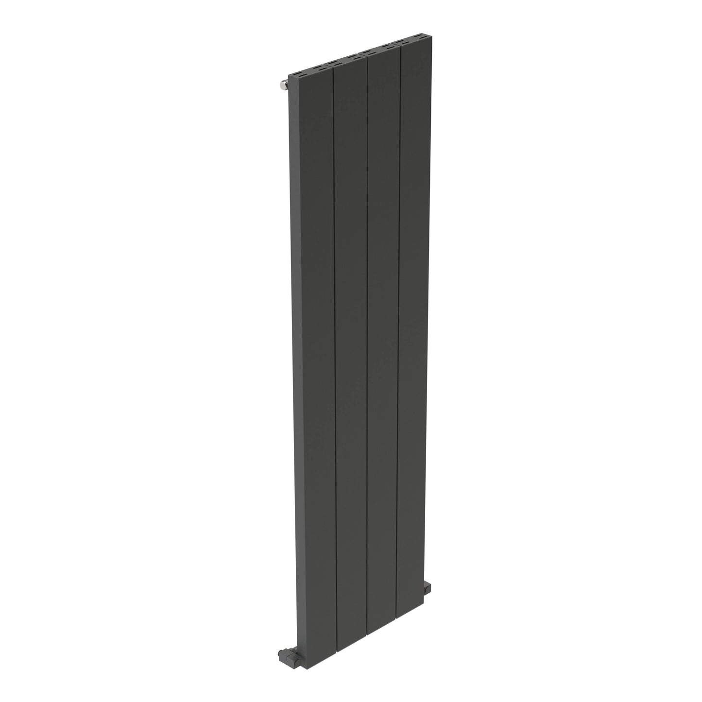 Carisa Elvino Vertikaler Aluminium-Heizkörper, modernes Design, dunkelgrau