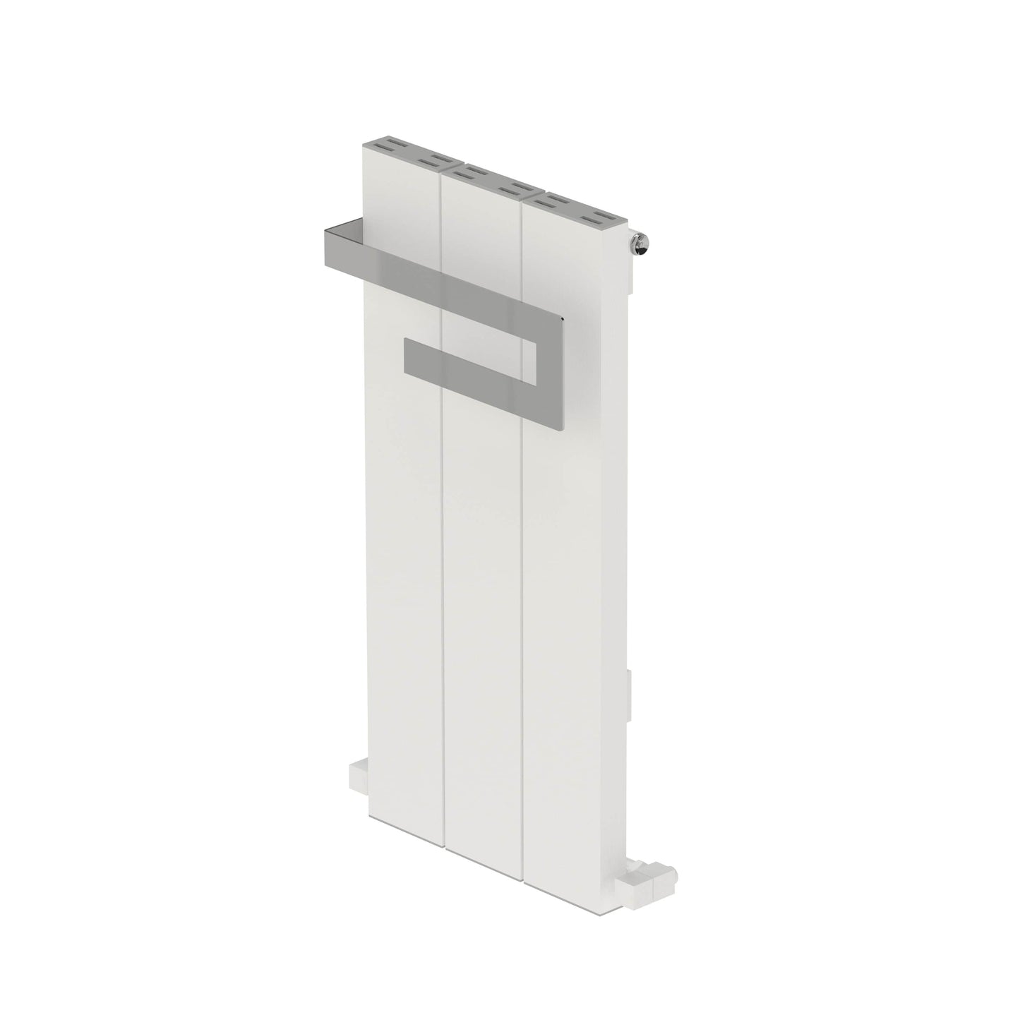 Carisa Elvino Bad-Handtuchwärmer aus Aluminium, modernes Design, Weiß