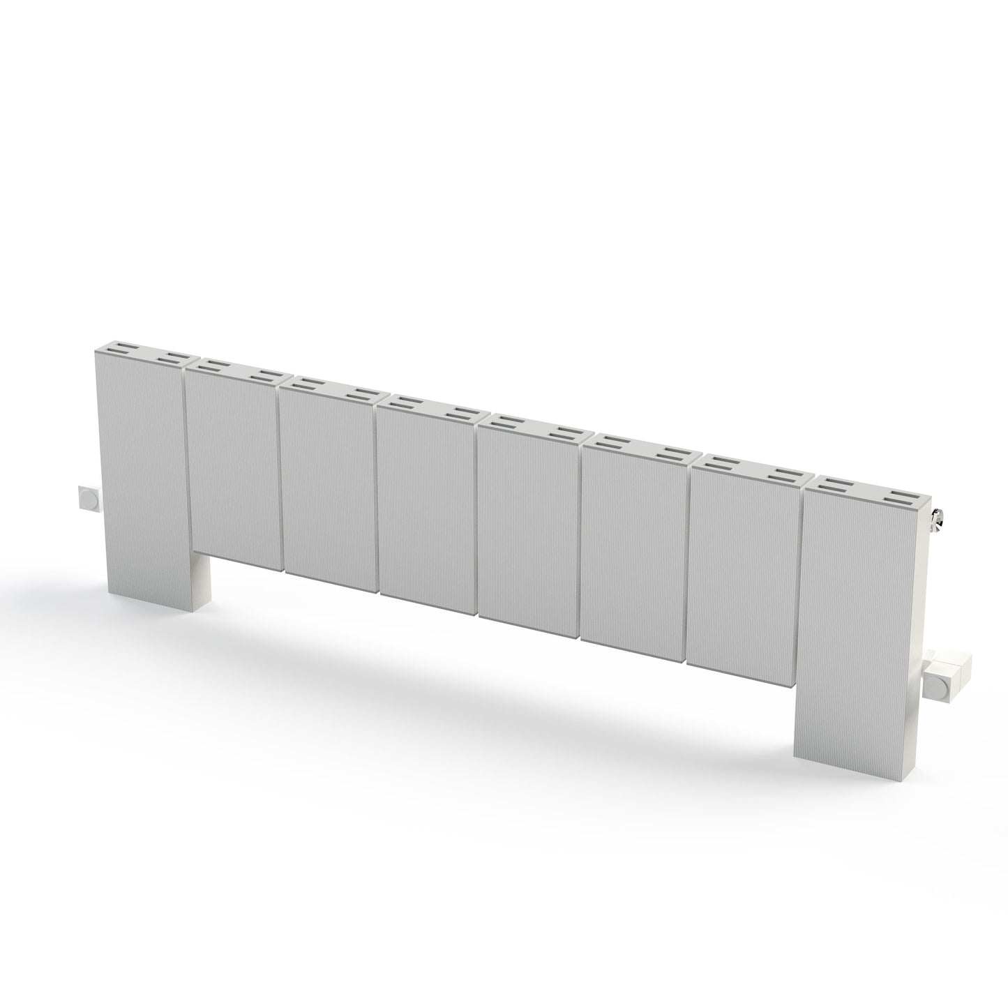 Carisa Elvino Bodenheizkörper aus Aluminium, horizontal, modernes Design, Weiß