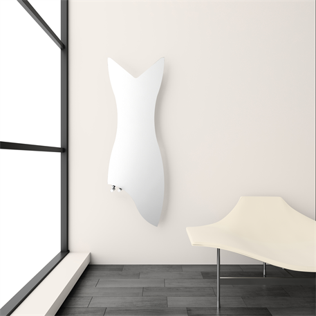 Carisa Glasgow Heizkörper, schlankes Design aus vertikalem Stahl, modernes Design, Weiß