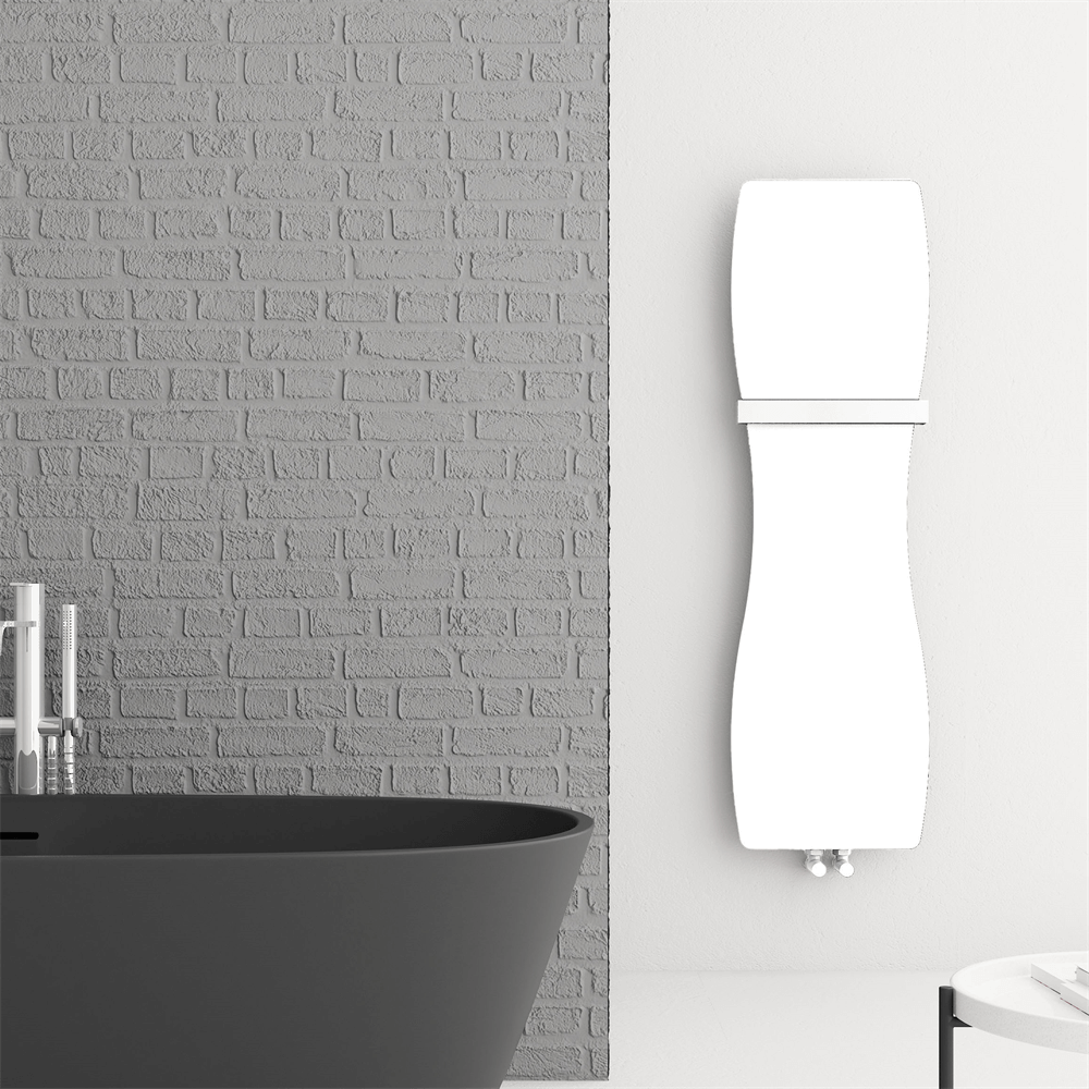 Carisa Hamlets Heizkörper, schlankes Design aus vertikalem Stahl, modernes Design, Weiß