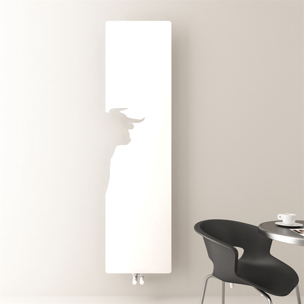 Carisa Lymm Heizkörper, schlankes Design, vertikal, Stahl, modernes Design, Weiß