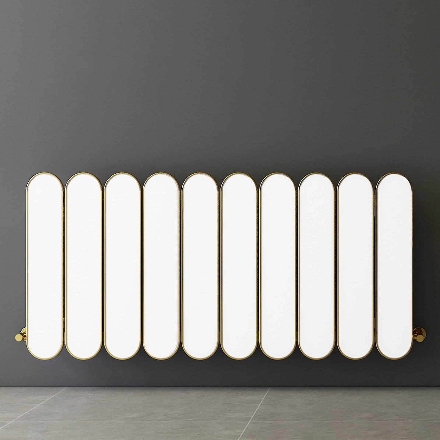 Carisa Magico Horizontaler Aluminium-Heizkörper, modernes Design, Weiß
