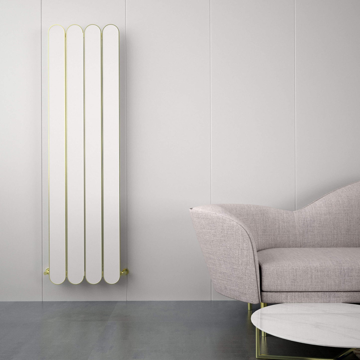 Carisa Magico Vertikaler Aluminium-Heizkörper, modernes Design, Weiß