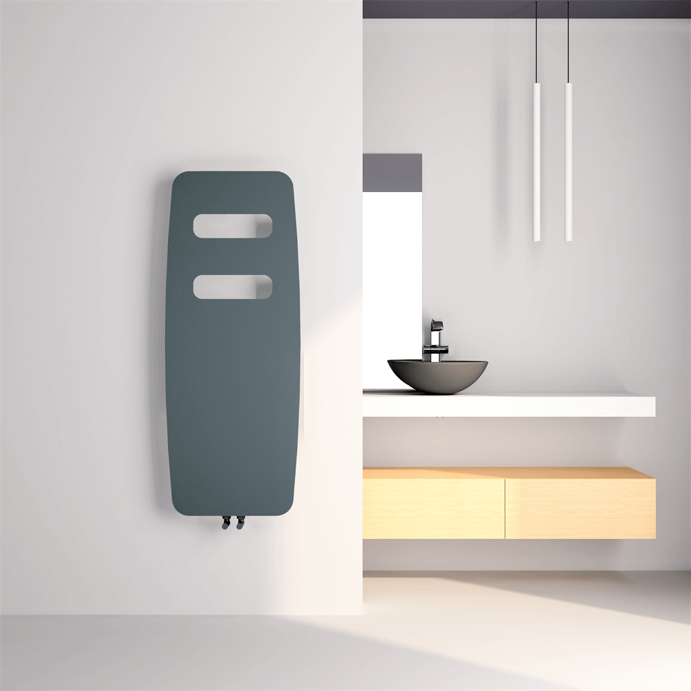 Carisa Manchester Heizkörper, schlankes Design aus vertikalem Stahl, modernes Design, Anthrazit