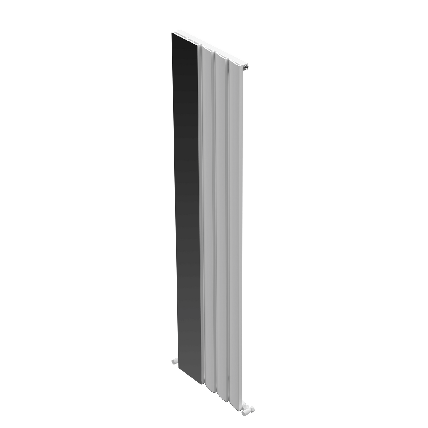 Carisa Stufenspiegel, vertikaler Aluminium-Heizkörper, modernes Design, Weiß