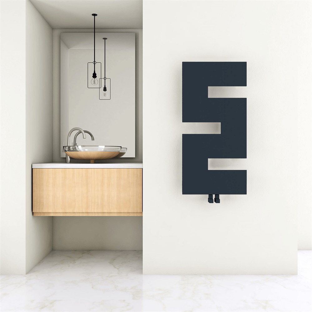 Carisa Stirling Slim Design-Heizkörper aus vertikalem Stahl, modernes Design, Anthrazit