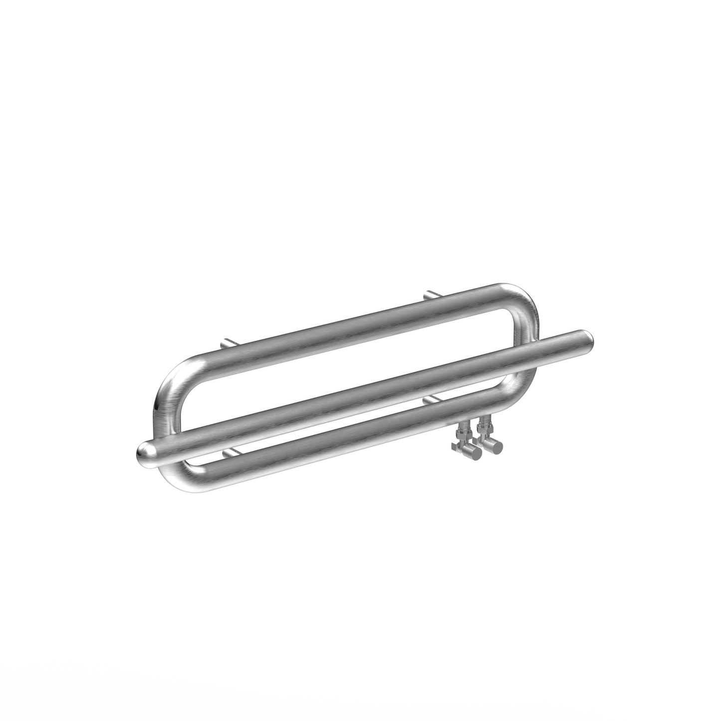 Carisa Swing Handtuchwärmer aus Edelstahl, modernes Design, seidenmatt poliert