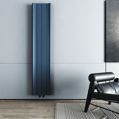 Carisa Burano Vertikaler Aluminium-Heizkörper, modernes Design, Anthrazit 