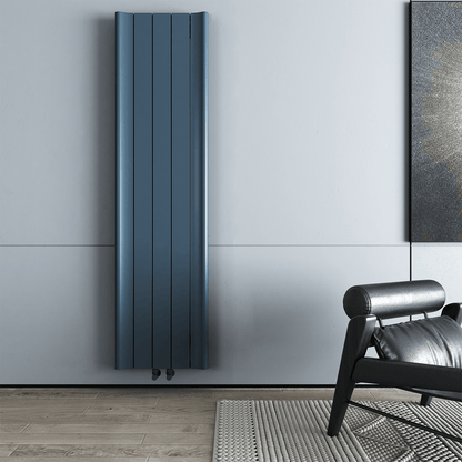 Carisa Burano Vertikaler Aluminium-Heizkörper, modernes Design, Anthrazit 