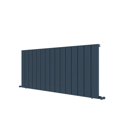 Carisa Chambord Horizontaler Aluminium-Heizkörper, modernes Design, Anthrazit 