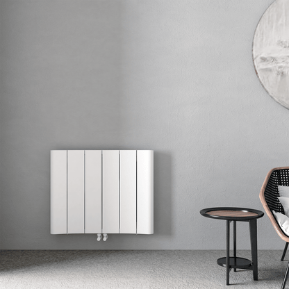 Carisa Curvy Aluminium-Heizkörper, horizontal, modernes Design, Weiß 