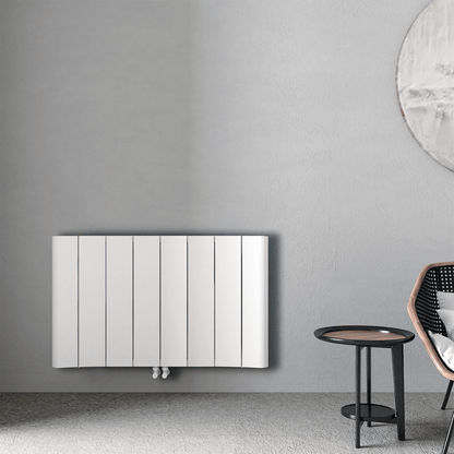 Carisa Curvy Aluminium-Heizkörper, horizontal, modernes Design, Weiß 