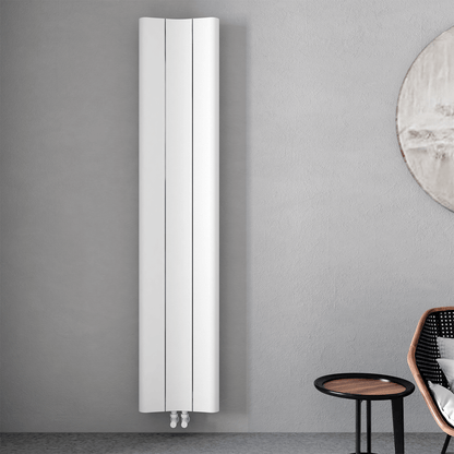 Carisa Curvy Vertikaler Aluminiumheizkörper Modernes Design Weiß 