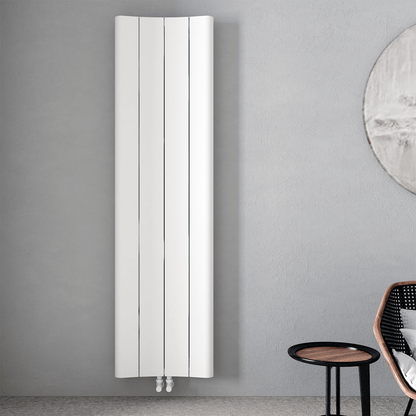 Carisa Curvy Vertikaler Aluminiumheizkörper Modernes Design Weiß 