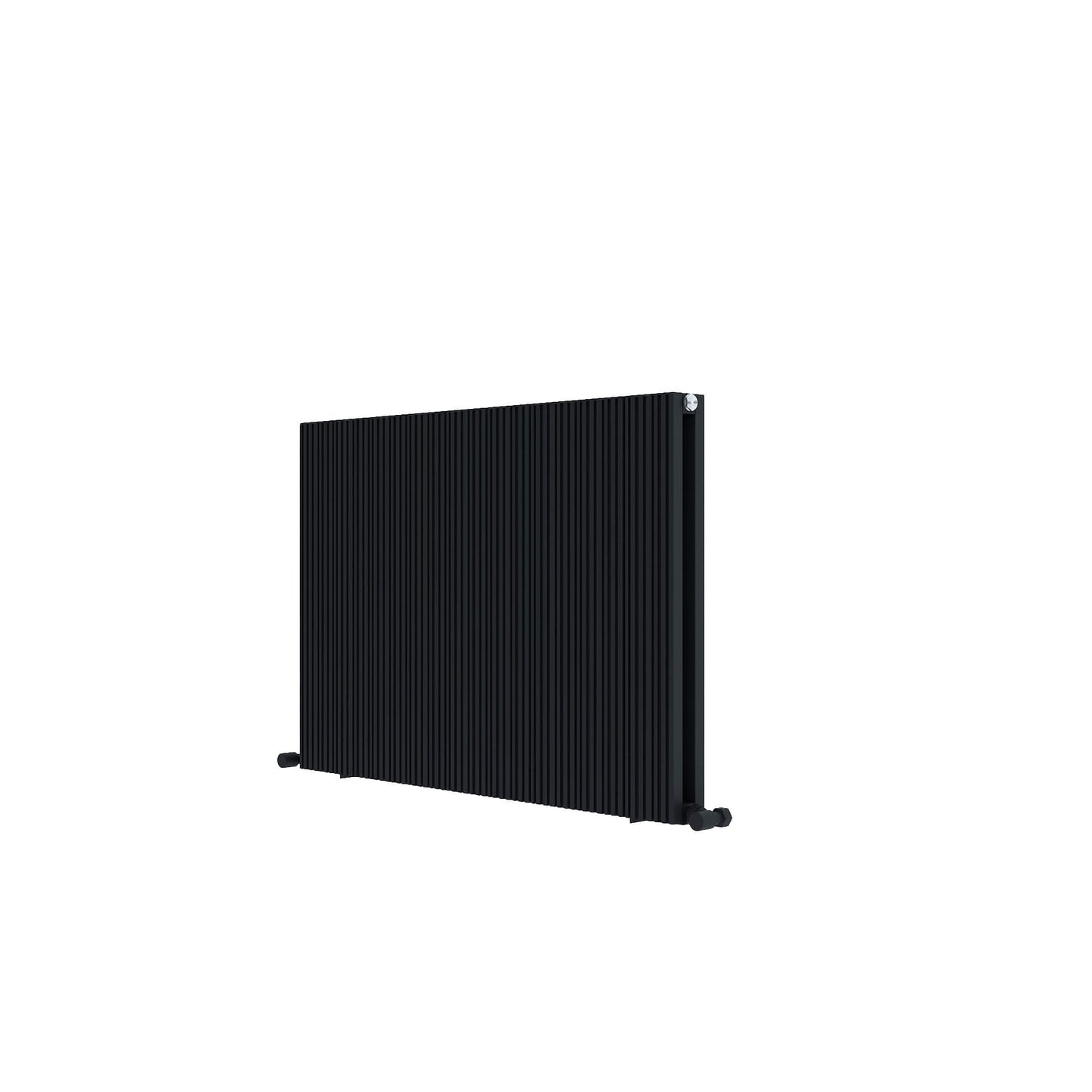 Carisa Monza Horizontaler Aluminium-Heizkörper, modernes Design, Schwarz 