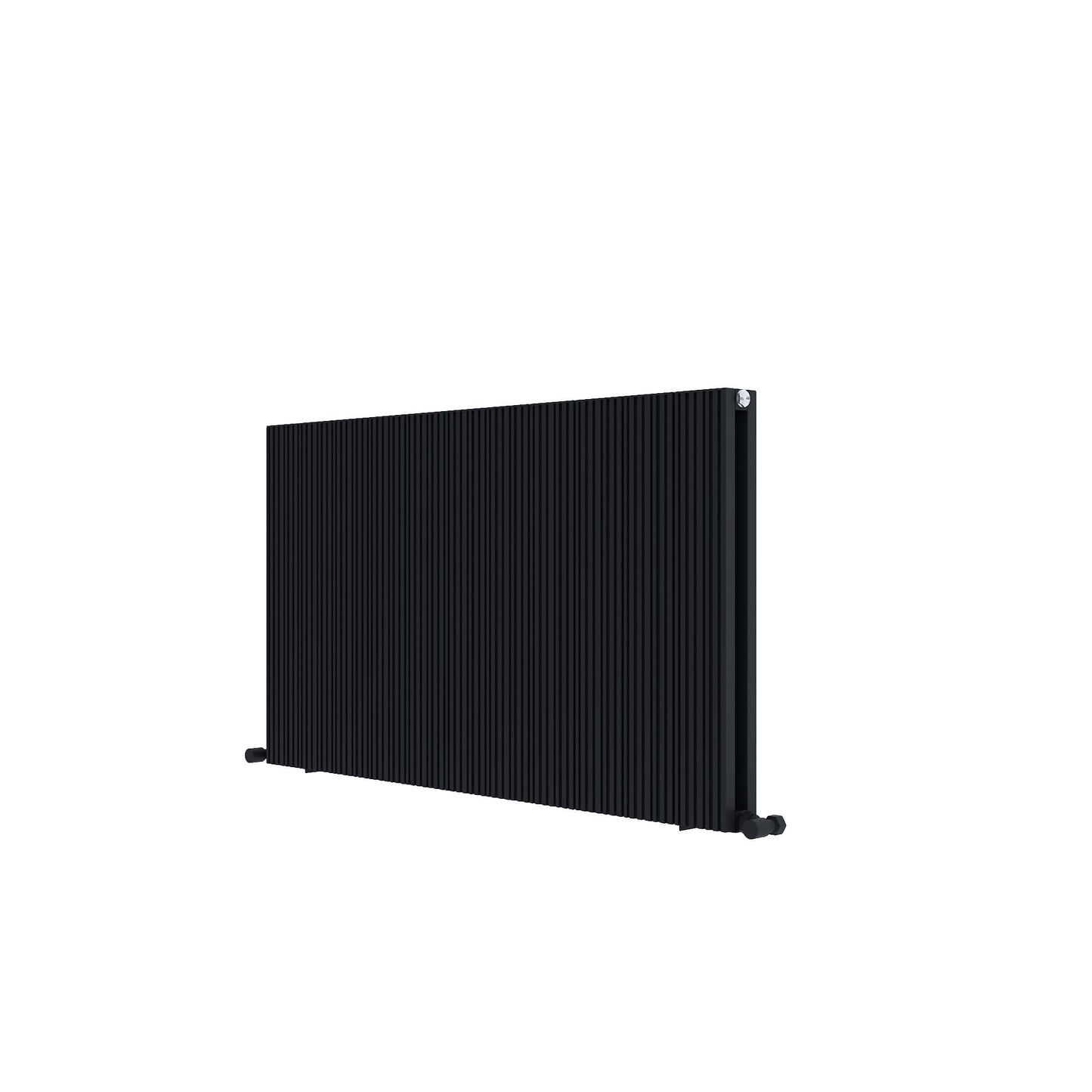 Carisa Monza Horizontaler Aluminium-Heizkörper, modernes Design, Schwarz 