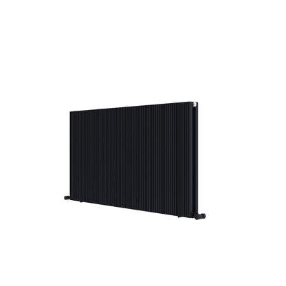 Carisa Monza Horizontaler Aluminium-Heizkörper, modernes Design, Schwarz 