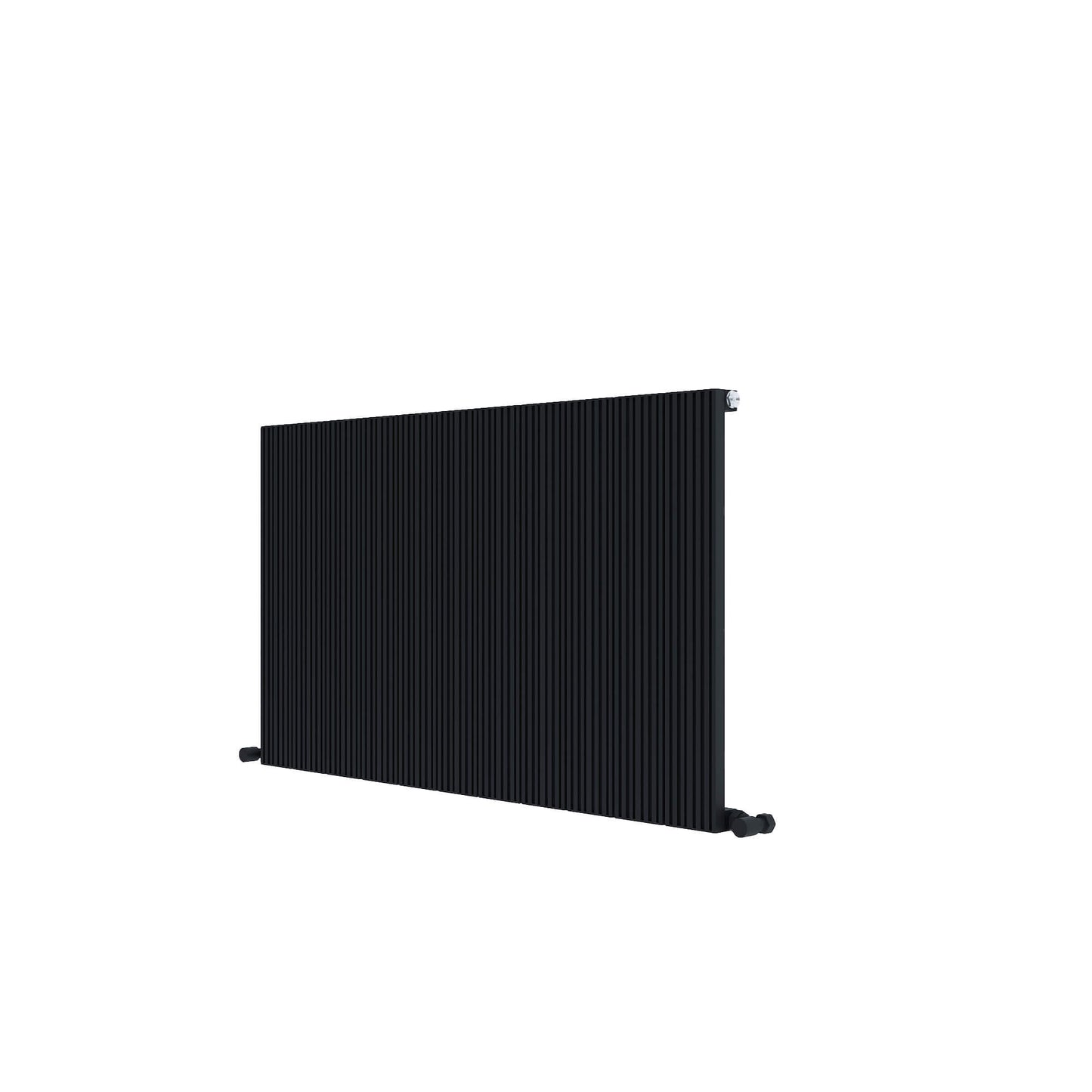 Carisa Monza Horizontaler Aluminium-Heizkörper, modernes Design, Schwarz 