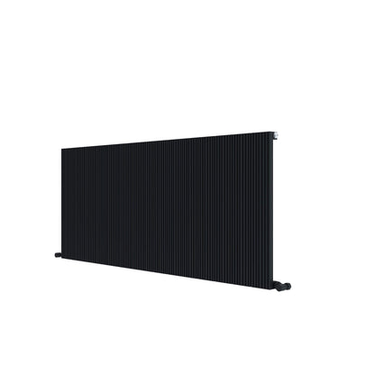 Carisa Monza Horizontaler Aluminium-Heizkörper, modernes Design, Schwarz 