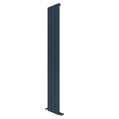 Carisa Monza Vertikaler Aluminium-Heizkörper, modernes Design, Anthrazit 