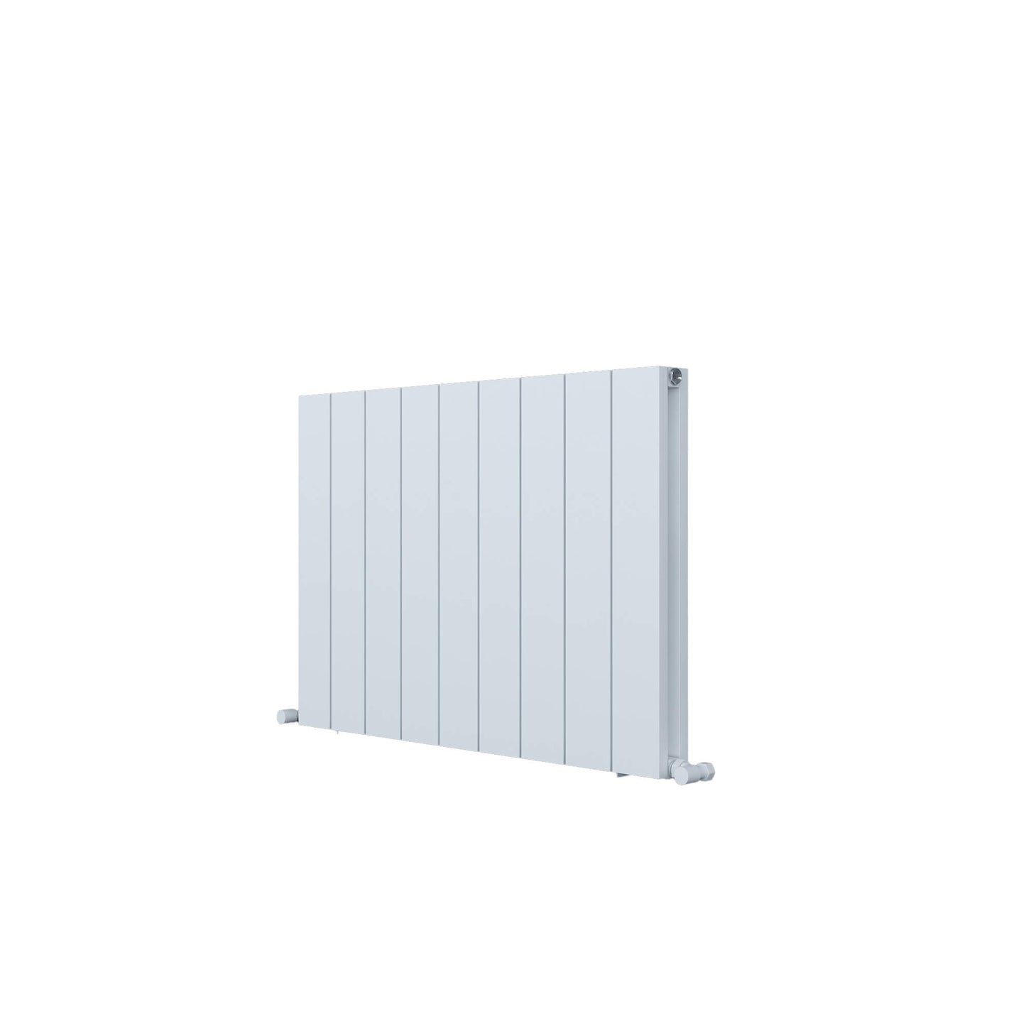 Carisa Nemo Horizontaler Aluminium-Heizkörper, modernes Design, Weiß 