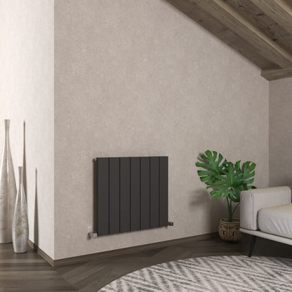 Carisa Nemo Horizontaler Aluminium-Heizkörper, modernes Design, dunkelgrau
