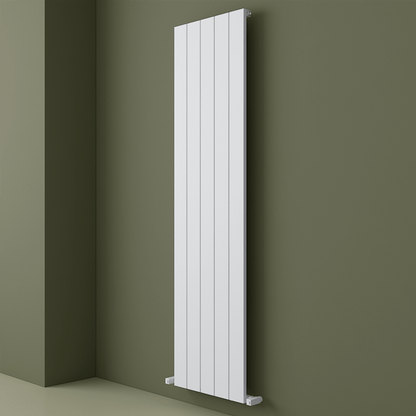 Carisa Nemo Vertikaler Aluminium-Heizkörper, modernes Design, Weiß 