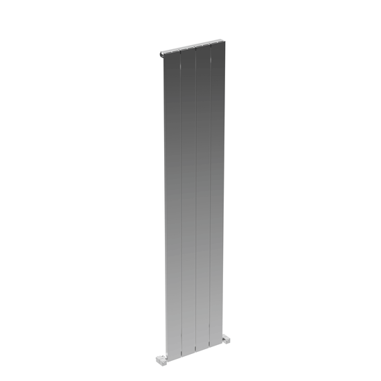 Carisa Nemo Vertikaler Aluminium-Heizkörper, modernes Design, matt eloxiert 