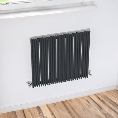 Carisa Pipette Aluminium-Heizkörper, horizontal, modernes Design, Anthrazit 