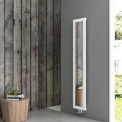 Carisa Quadro Vertikaler Aluminium-Heizkörper, modernes Design, Weiß 