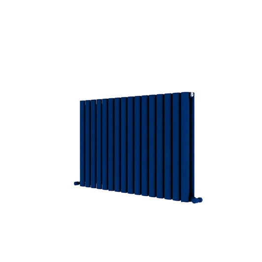 Carisa Tallis Horizontaler Aluminium-Heizkörper, modernes Design, Marineblau 