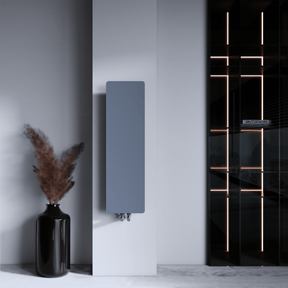 Carisa Croydon Heizkörper, schlankes Design, vertikaler Stahl, modernes Design, hellgrau 