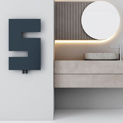 Carisa Stirling Slim Design-Heizkörper aus vertikalem Stahl, modernes Design, Anthrazit 