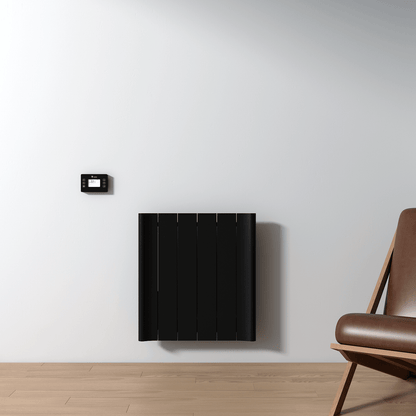 Carisa Boreas B Horizontaler elektrischer Heizkörper, modernes Design, Schwarz 