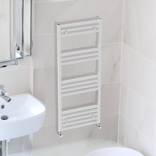 Carisa Fame Handtuchwärmer aus Aluminium, modernes Design, Weiß 