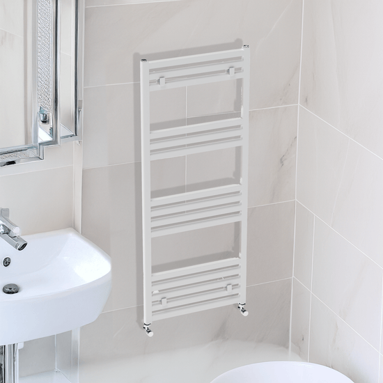 Carisa Fame Handtuchwärmer aus Aluminium, modernes Design, Weiß 