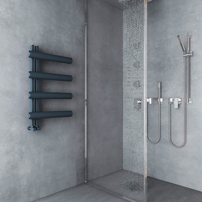 Carisa Moon L Handtuchwärmer aus Aluminium, modernes Design, Anthrazit 