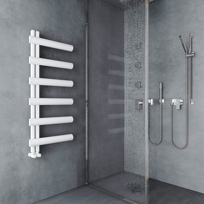 Carisa Moon L Handtuchwärmer aus Aluminium, modernes Design, Weiß 