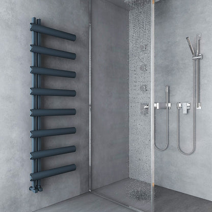 Carisa Moon L Handtuchwärmer aus Aluminium, modernes Design, Anthrazit 