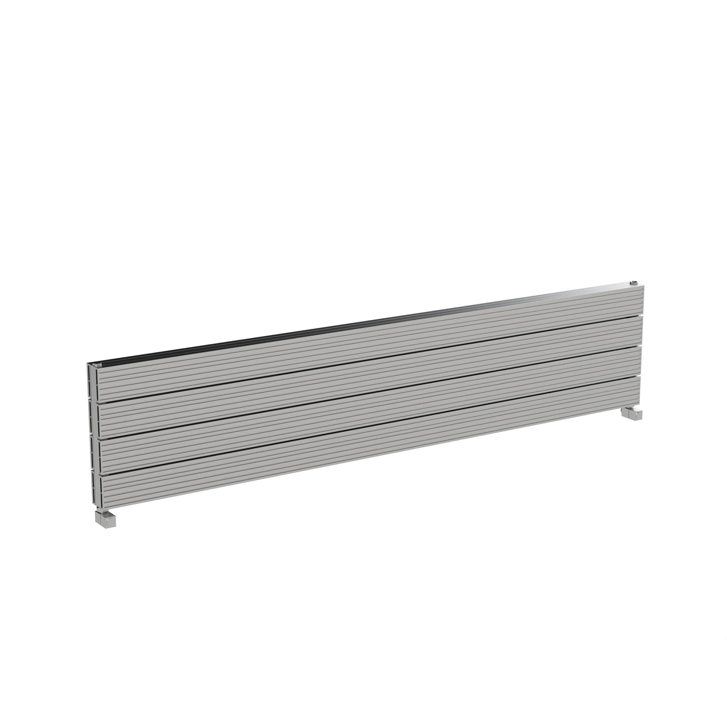 Carisa Monza Double XL Horizontaler Aluminium-Heizkörper, modernes Design, poliert, eloxiert 