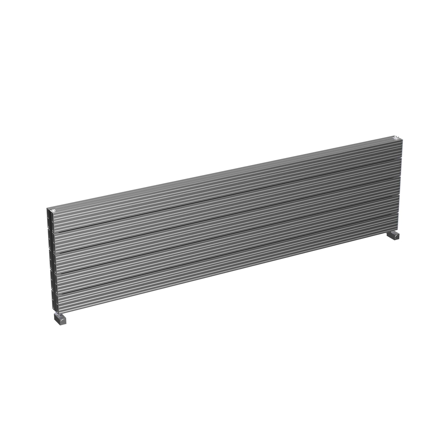 Carisa Monza Double XL Horizontaler Aluminium-Heizkörper, modernes Design, poliert, eloxiert 