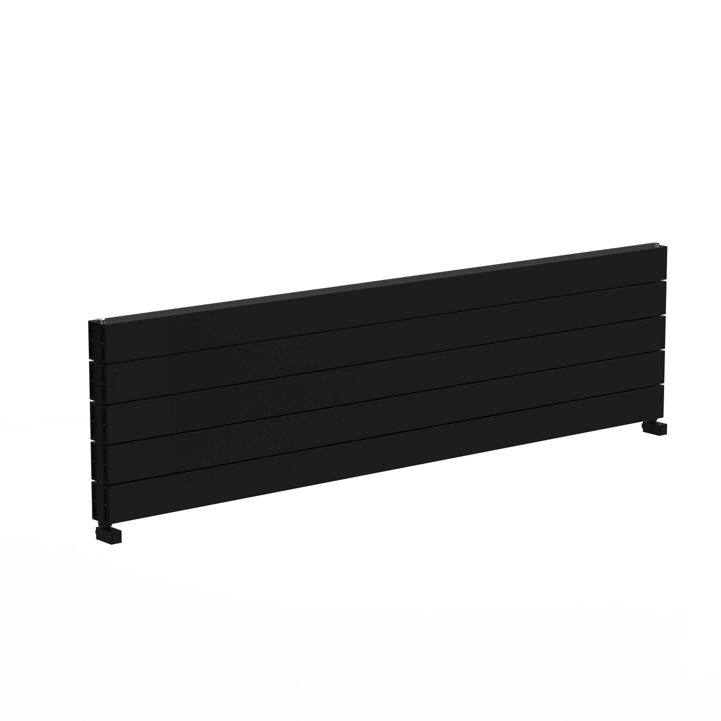 Carisa Nemo Double XL Horizontaler Aluminium-Heizkörper, modernes Design, Schwarz 