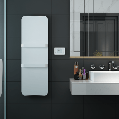 Carisa Boreas flacher vertikaler elektrischer Heizkörper, modernes Design, Weiß 