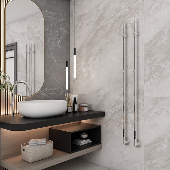 Carisa Dante Sèche-Serviette Électrique Design Moderne Miroir Poli