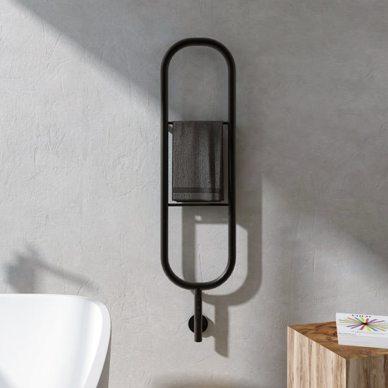 Carisa Felix Sèche-Serviette Électrique Design Moderne Noir Mat