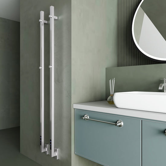Carisa Maxim Sèche-Serviette Électrique Design Moderne Miroir Poli